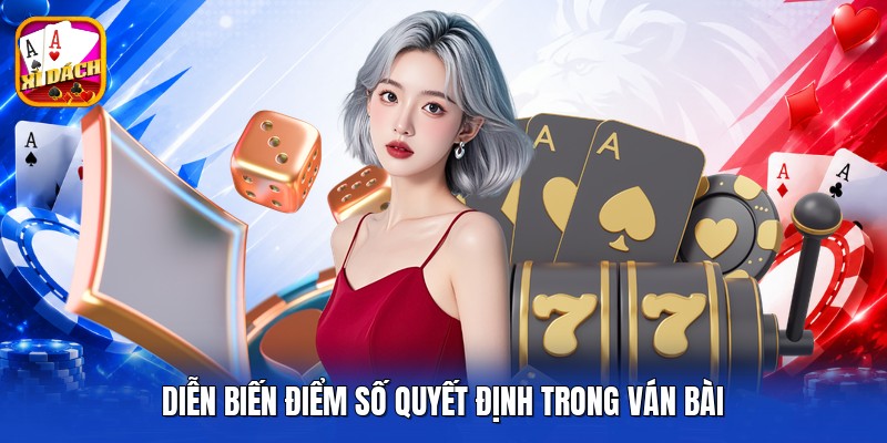 Diễn biến điểm số quyết định trong ván bài