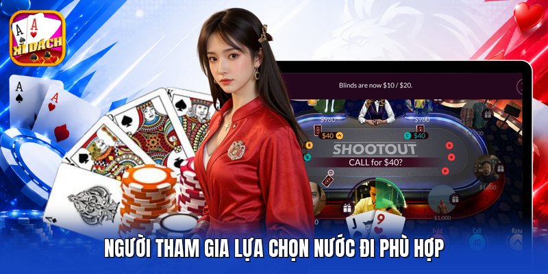 Người tham gia lựa chọn nước đi phù hợp