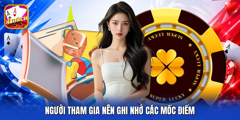 Người tham gia nên ghi nhớ các mốc điểm